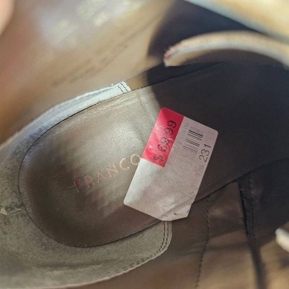 Franco Sarto Amerosa Wedge Ankle Booties Tan 10 - Picture 9 of 10